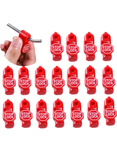 Cerraduras de Gancho Antirrobo TOPZEA 120 Unidades 6mm Rojo