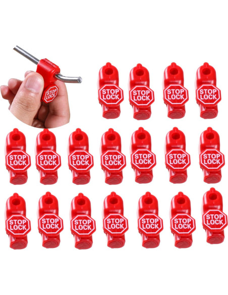 Cerraduras de Gancho Antirrobo TOPZEA 120 Unidades 6mm Rojo