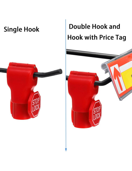 Cerraduras de Gancho Antirrobo TOPZEA 120 Unidades 6mm Rojo
