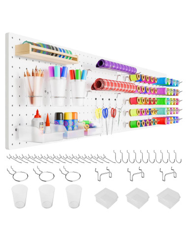 Kit de Tablero de Clavos FZK 4 Piezas 30.48 cm Blanco