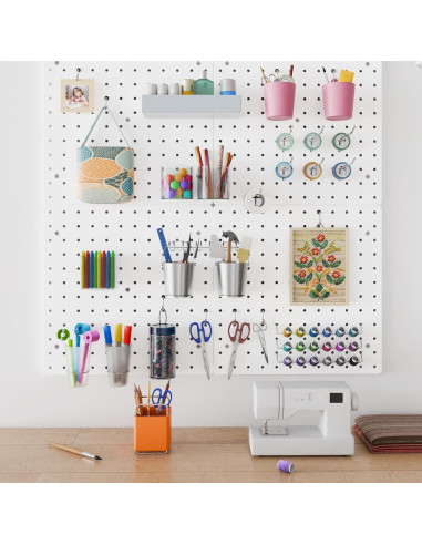 Kit de Tablero de Clavos FZK 4 Piezas 30.48 cm Blanco