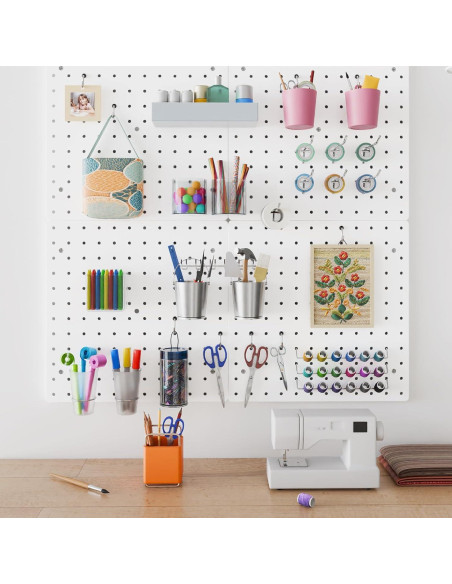 Kit de Tablero de Clavos FZK 4 Piezas 30.48 cm Blanco