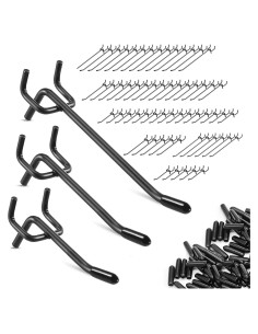 60 Ganchos para Tablero Perforado Nivithi - 2, 4 y 6 Pulgadas