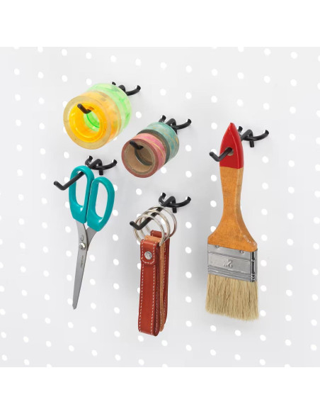 60 Ganchos para Tablero Perforado Nivithi - 2, 4 y 6 Pulgadas