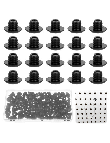 120 Ganchos de Bloqueo para Tablero FdcLixuvol Negro 6.35mm