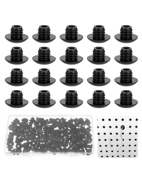 120 Ganchos de Bloqueo para Tablero FdcLixuvol Negro 6.35mm