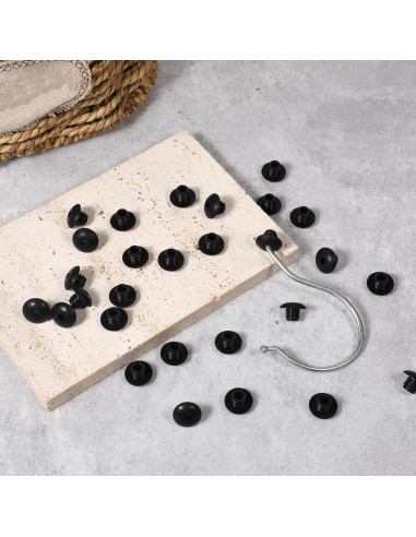 120 Ganchos de Bloqueo para Tablero FdcLixuvol Negro 6.35mm