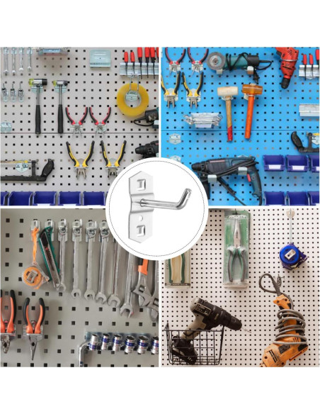 Ganchos de Clavo VILLFUL 24 pcs Metal Antideslizante para Almacenamiento