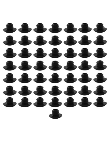 50 Tapones de Goma Rosca LQ Industrial para Ganchos de Tablero