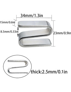 6 Ganchos en S de Alambre ITROLLE Niquelados 15x34mm 2