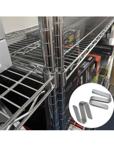 6 Ganchos en S de Alambre ITROLLE Niquelados 15x34mm