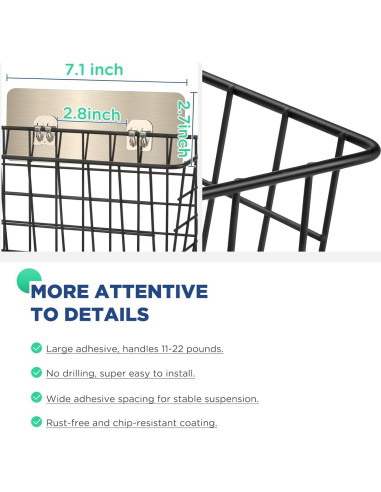 Cestas de Almacenamiento Ptinyiv 2pack Sin Perforación Negro