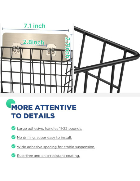 Cestas de Almacenamiento Ptinyiv 2pack Sin Perforación Negro Cestas de Almacenamiento Ptinyiv 2pack Sin Perforación Negro