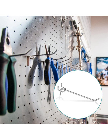 50 Ganchos para Tablero de Clavos Jiozermi 15.24 cm Metal Resistente