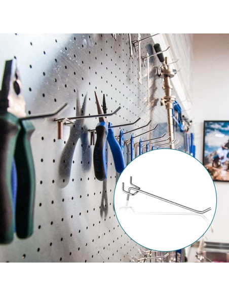 50 Ganchos para Tablero de Clavos Jiozermi 15.24 cm Metal Resistente