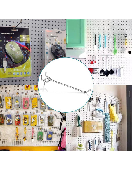 50 Ganchos para Tablero de Clavos Jiozermi 15.24 cm Metal Resistente