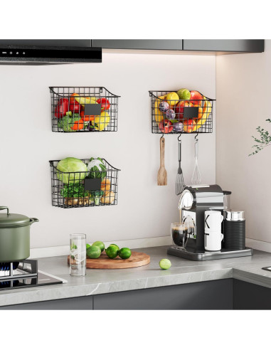 Cesta de Almacenamiento Pared X-cosrack 3 Piezas 26.9x19.1x13 cm