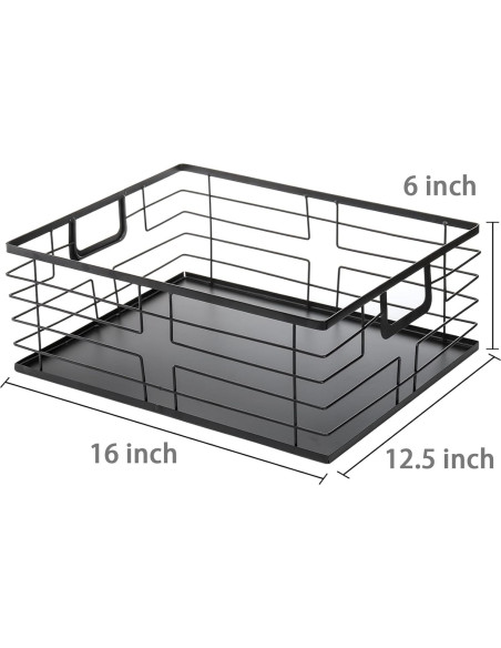 Cesta de Almacenamiento de Comida TOPZEA 40.6x31.8cm Negra