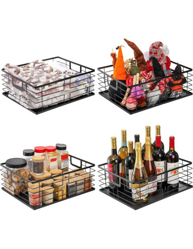 Cesta de Almacenamiento de Comida TOPZEA 40.6x31.8cm Negra