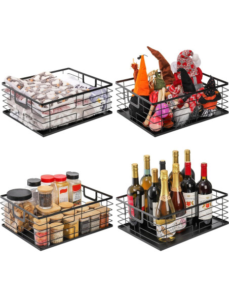 Cesta de Almacenamiento de Comida TOPZEA 40.6x31.8cm Negra