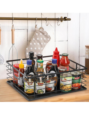 Cesta de Almacenamiento de Comida TOPZEA 40.6x31.8cm Negra