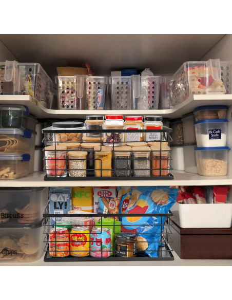 Cesta de Almacenamiento de Comida TOPZEA 40.6x31.8cm Negra