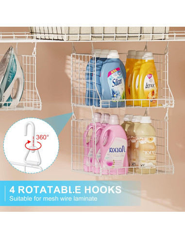 Organizador Plegable de Ropa Jsskeeim 3 Niveles Blanco