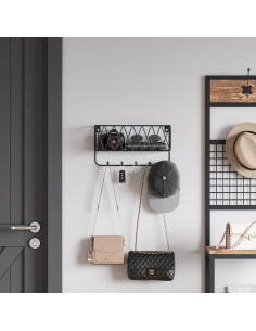Soporte de Correo OROPY con Ganchos para Llaves 28x8x15cm 2