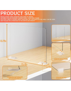 Divisores de Estante Acrílico Yieach - 8 Piezas 28.2x22.1cm 2