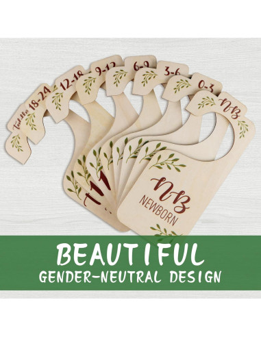 Divisores de Armario para Bebés CCYLTL - 8 PCS Madera Doble Cara