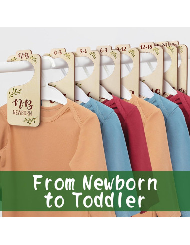 Divisores de Armario para Bebés CCYLTL - 8 PCS Madera Doble Cara