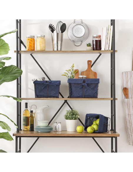 Cestas de Almacenamiento DII 3 Piezas Alambre Forradas Azul