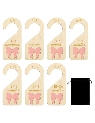 Divisores de Armario R HORSE Rosa 3D - 8 Piezas para Bebés