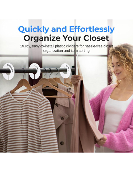 Perchas Redondas de Plástico Blanco SereneLife - 10 Piezas