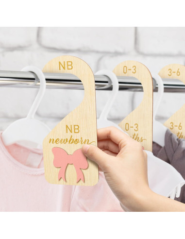 Divisores de Armario R HORSE Rosa 3D - 8 Piezas para Bebés