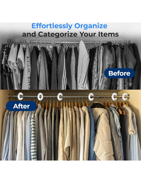 Perchas Redondas de Plástico Blanco SereneLife - 10 Piezas