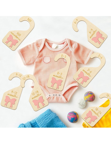 Divisores de Armario R HORSE Rosa 3D - 8 Piezas para Bebés