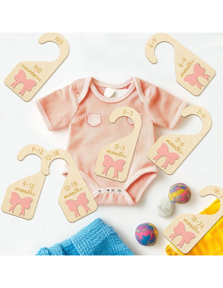 Divisores de Armario R HORSE Rosa 3D - 8 Piezas para Bebés