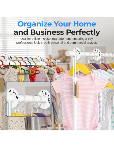 Perchas Redondas de Plástico Blanco SereneLife - 10 Piezas