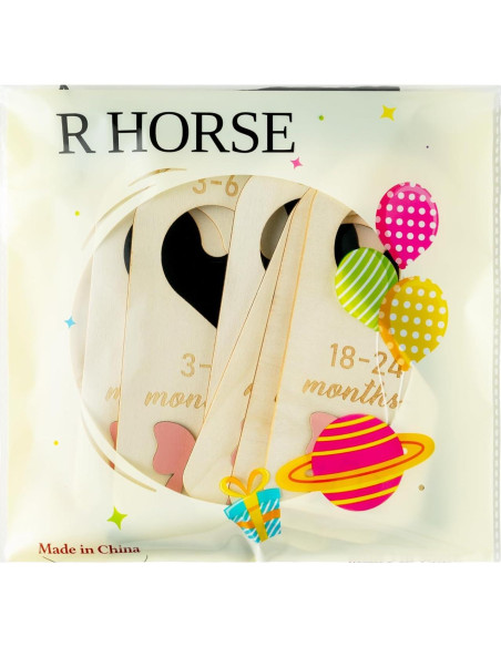 Divisores de Armario R HORSE Rosa 3D - 8 Piezas para Bebés