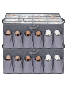 Organizador de Zapatos STORAGEIDEAS 2-Pack Gris 16+12 Pares