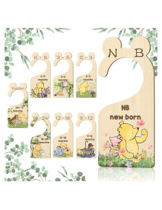 Divisores de Closet de Madera Winnie 8 Pcs para Bebés