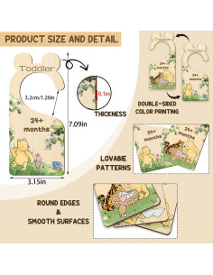 Divisores de Closet de Madera Winnie 8 Pcs para Bebés 2
