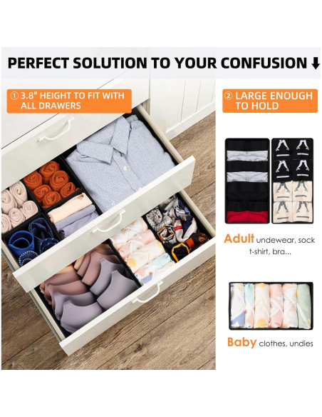 Organizador de Cajones Criusia 12 Paquete - Sin Olor, Apilable Organizador de Cajones Criusia 12 Paquete - Sin Olor, Apilable