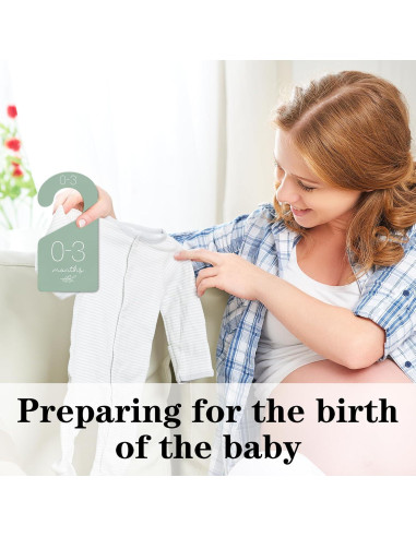 Divisores de Ropa para Bebé Whaline 7Pcs Verde Salvia