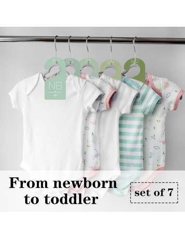 Divisores de Ropa para Bebé Whaline 7Pcs Verde Salvia