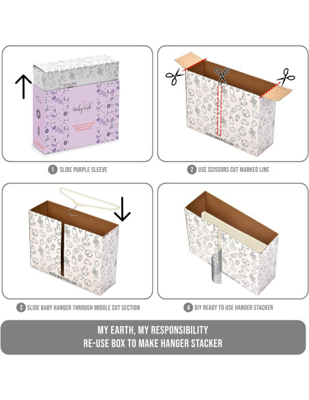 Conjunto Organizador de Armario BABYRISH - 30 Perchas Terciopelo