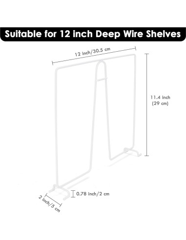 Divisores de Estante de Alambre SSAWcasa - Paquete de 8 Blancos