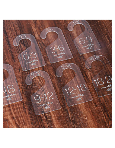 Divisores de Ropa para Bebé Whaline 7 Piezas Acrílico 8.9x17.8cm