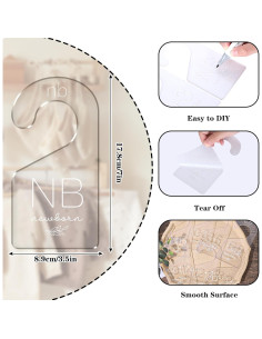 Divisores de Ropa para Bebé Whaline 7 Piezas Acrílico 8.9x17.8cm 2